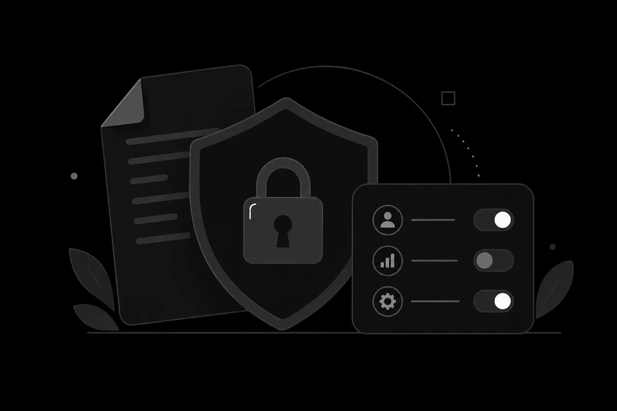 Privacy, preference, and data-protection controls.